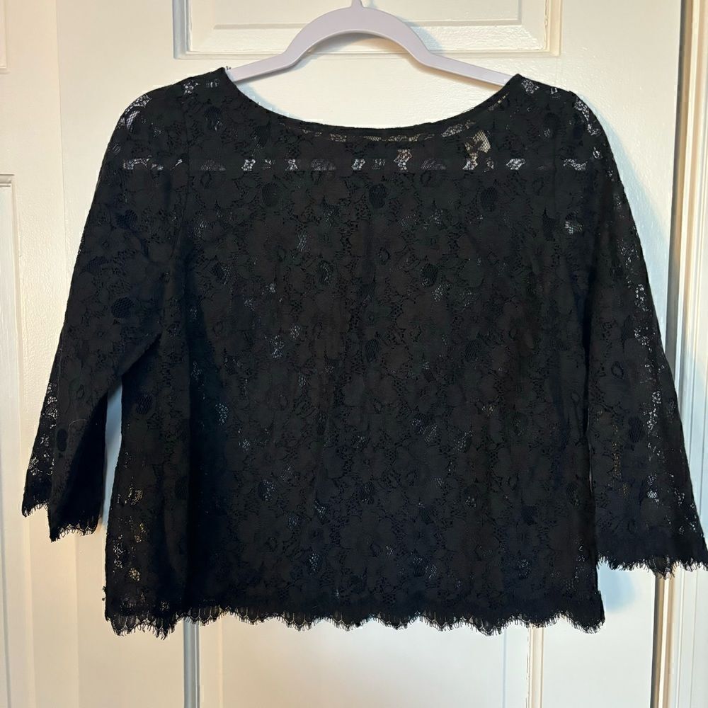 An original Penguin Black Lace Shirt - Med